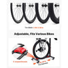 VEVOR Bike Stand 2 Pack, Freestanding Vertical & Horizontal Bike Storage Rack, with Lockable Casters, Height Adjustable Carbon Steel Upright Garage Bicycle Floor Stand, for 20-29 in Wheels, Black