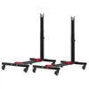VEVOR Bike Stand 2 Pack, Freestanding Vertical & Horizontal Bike Storage Rack, with Lockable Casters, Height Adjustable Carbon Steel Upright Garage Bicycle Floor Stand, for 20-29 in Wheels, Black
