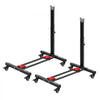 VEVOR Bike Stand 2 Pack, Freestanding Vertical & Horizontal Bike Storage Rack, with Lockable Casters, Height Adjustable Carbon Steel Upright Garage Bicycle Floor Stand, for 20-29 in Wheels, Black