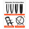 VEVOR Bike Stand, Foldable Freestanding Bike Storage Rack, Carbon Steel Garage Bicycle Floor Stand, Fits 20-29 in Wheel Diameters, Drill-Free Installation, Ideal for Garage, Apartment, Home, Black