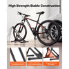 VEVOR Bike Stand, Foldable Freestanding Bike Storage Rack, Carbon Steel Garage Bicycle Floor Stand, Fits 20-29 in Wheel Diameters, Drill-Free Installation, Ideal for Garage, Apartment, Home, Black
