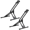 VEVOR Bike Stand 2 Pack, Foldable Freestanding Bike Storage Rack, Carbon Steel Garage Bicycle Floor Stand, Fits 20-29 in Wheel Diameters, Drill-Free Installation, for Garage, Apartment, Home, Black