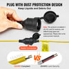 VEVOR 50FT Construction String Lights, 50W 5000LM, 5PCs String Work Light, 5000K Daylight & IP65 Waterproof, with Hanging Hooks, for Construction Site, Temporary Lighting Indoor & Outdoor, ETL Listed