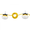 VEVOR 50FT Construction String Lights, 50W 5000LM, 5PCs String Work Light, 5000K Daylight & IP65 Waterproof, with Hanging Hooks, for Construction Site, Temporary Lighting Indoor & Outdoor, ETL Listed
