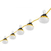 VEVOR 50FT Construction String Lights, 50W 5000LM, 5PCs String Work Light, 5000K Daylight & IP65 Waterproof, with Hanging Hooks, for Construction Site, Temporary Lighting Indoor & Outdoor, ETL Listed