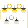 VEVOR 50FT Construction String Lights, 50W 5000LM, 5PCs String Work Light, 5000K Daylight & IP65 Waterproof, with Hanging Hooks, for Construction Site, Temporary Lighting Indoor & Outdoor, ETL Listed