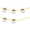 VEVOR 50FT Construction String Lights, 50W 5000LM, 5PCs String Work Light, 5000K Daylight & IP65 Waterproof, with Hanging Hooks, for Construction Site, Temporary Lighting Indoor & Outdoor, ETL Listed