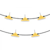 VEVOR 50FT Construction String Lights, 75W 7500LM, 5PCs String Work Light, 5000-5500K, IP65 Waterproof, with Hanging Hooks, for Construction Site, Temporary Lighting Indoor & Outdoor, ETL Listed