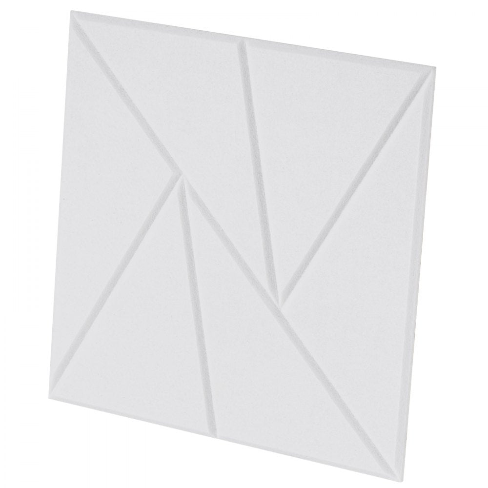 VEVOR 18 Pack Acoustic Panels with Self Adhesive, 11.8 x 11.8 x 0.4 inch Sound Proof Foam Panels, Polyester Fiber Soundproof Wall Panels High Density, for Home, Studio, Office, Theater, White