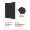 VEVOR 18 Pack Acoustic Panels with Self Adhesive, 11.8 x 11.8 x 0.4 inch Sound Proof Foam Panels, Polyester Fiber Soundproof Wall Panels High Density, for Home, Studio, Office, Theater, Black