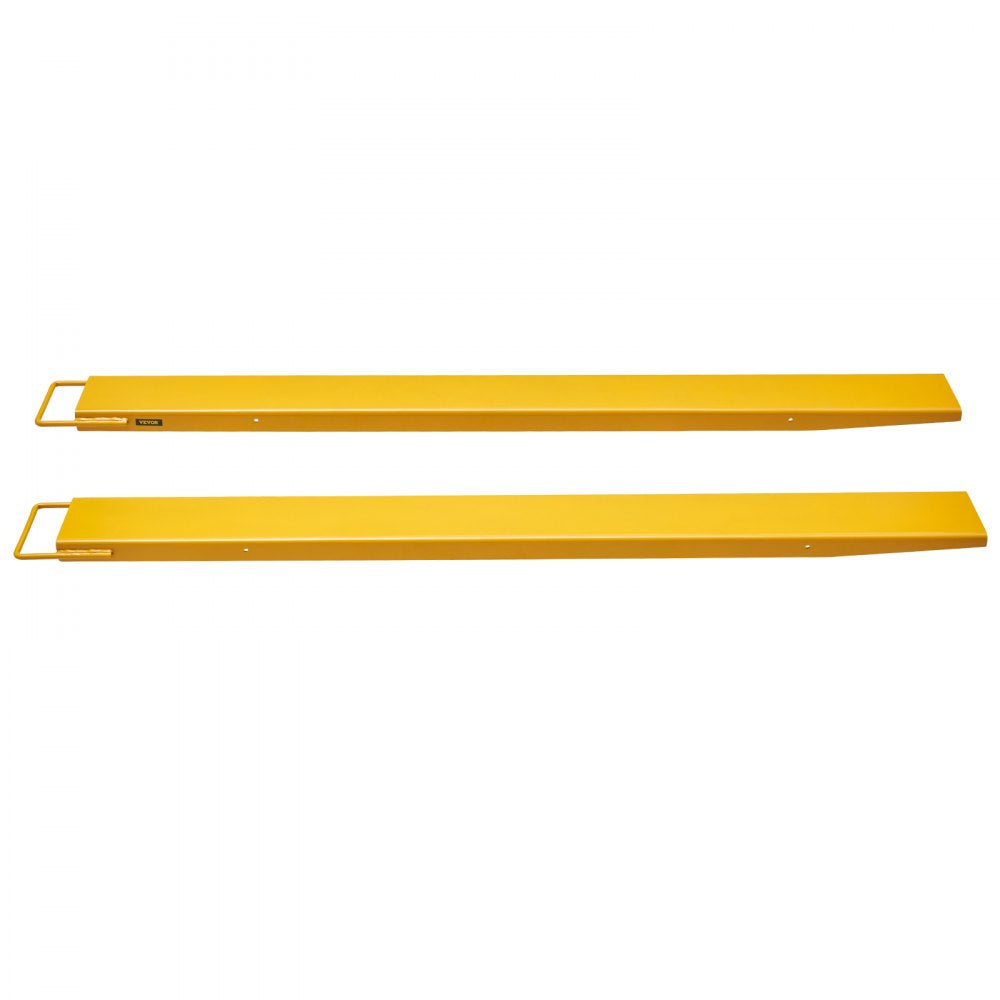 VEVOR Pallet Fork Extensions, 72" Length 4.5" Width, Heavy Duty Carbon Steel Fork Extensions for Forklifts, 1 Pair Forklift Extensions, Industrial Forklift Fork Attachments for Forklift Truck, Yellow