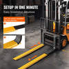 VEVOR Pallet Fork Extensions, 84" Length 5.5" Width, Heavy Duty Carbon Steel Fork Extensions for Forklifts, 1 Pair Forklift Extensions, Industrial Forklift Fork Attachments for Forklift Truck, Yellow