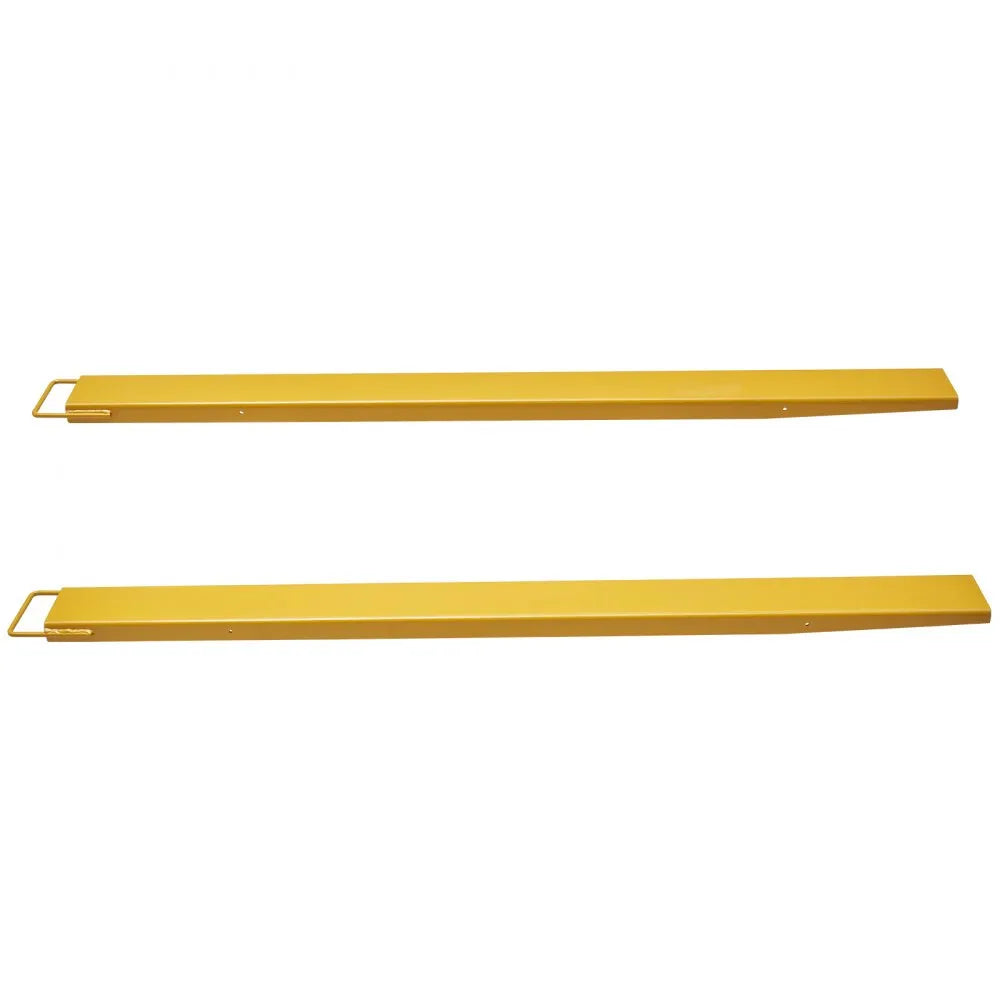 VEVOR Pallet Fork Extensions, 84" Length 4.5" Width, Heavy Duty Carbon Steel Fork Extensions for Forklifts, 1 Pair Forklift Extensions, Industrial Forklift Fork Attachments for Forklift Truck, Yellow