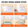 VEVOR Thermal Binding Covers, 10 Pack Thermal Presentation Covers 5/16 inch Spine Holds 2-240 Sheets, PVC Transparent Front Cover and White Back Cover, Letter Size