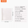 VEVOR Thermal Binding Covers, 10 Pack Thermal Presentation Covers 5/16 inch Spine Holds 2-240 Sheets, PVC Transparent Front Cover and White Back Cover, Letter Size