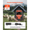 VEVOR Electric Fence Charger, 10kV 2J, AC DC Electric Fence Energizer with LED Indicator, 1.86 Miles Range, Powerful Plug-in Fences Charger, Prevents Wild Animals Intrusion for Livestock Poultry