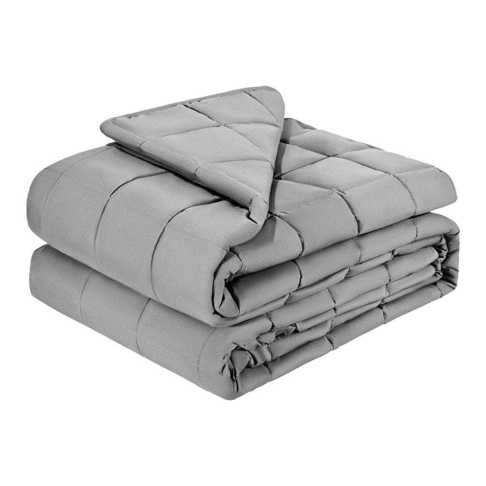 VEVOR Weighted Blanket, 25 lbs, 60 x 80 in Queen Size, Cooling Breathable Heavy Blanket with Glass Beads, All-Season Use, Suitable for 250-310 lbs Adults, Anxiety Stress Relief, Improve Sleep, Grey