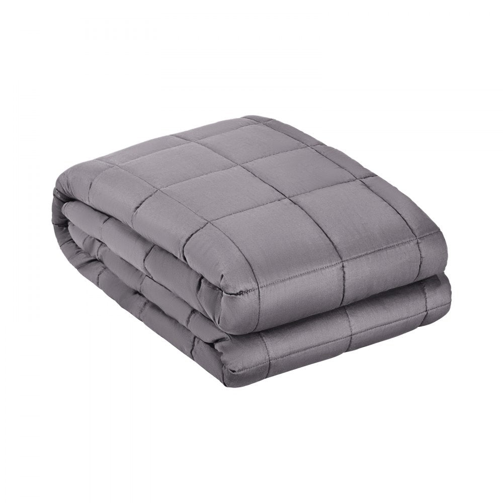 VEVOR Weighted Blanket, 25 lbs, 80 x 87 in King Size, Soft 100% Cotton Heavy Blanket with Glass Beads, Breathable Material, Suitable for 250-310 lbs lbs Adults, Anxiety Stress Relief, Improve Sleep, Grey