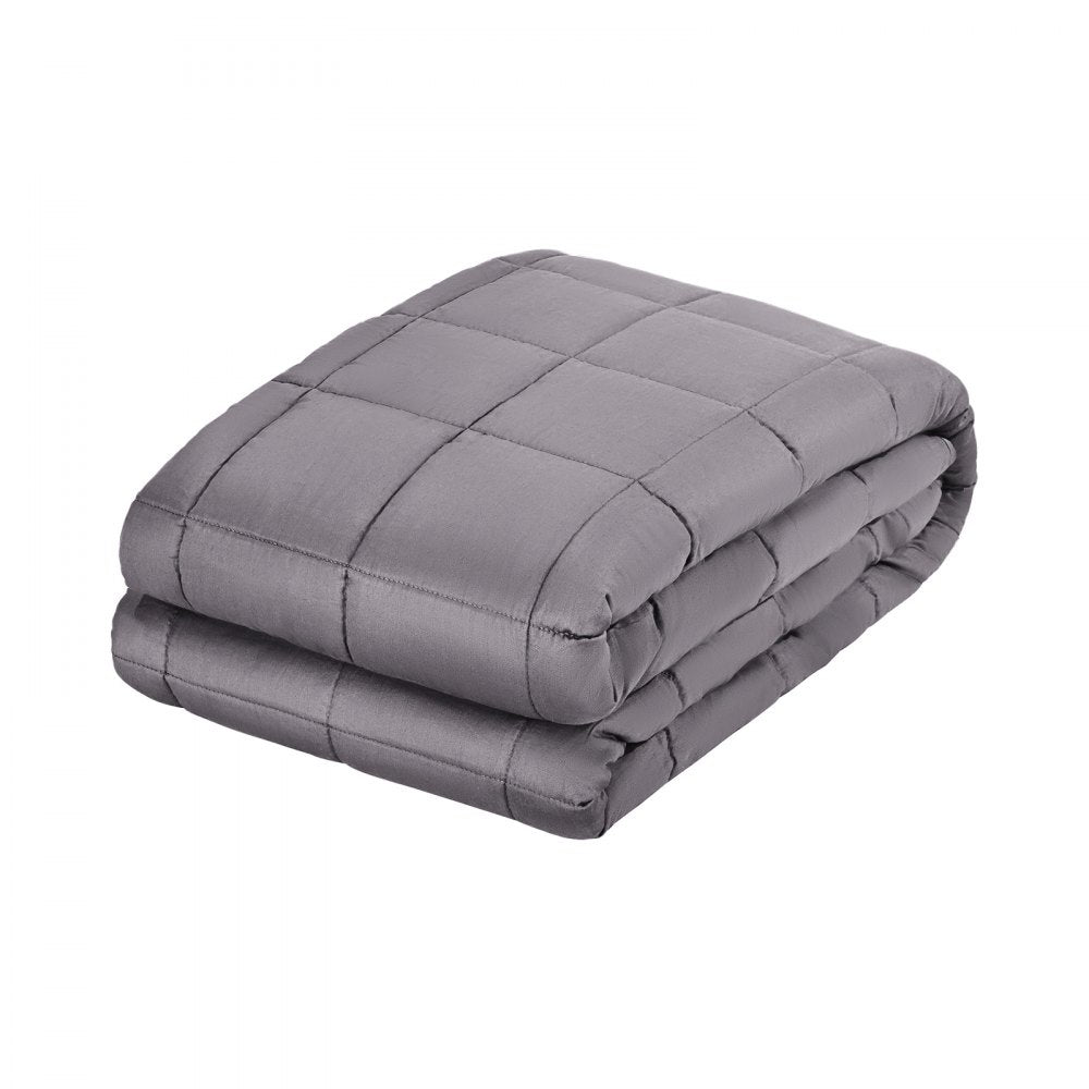 VEVOR Weighted Blanket, 25 lbs, 80 x 87 in King Size, Soft 100% Cotton Heavy Blanket with Glass Beads, Breathable Material, Suitable for 250-310 lbs lbs Adults, Anxiety Stress Relief, Improve Sleep, Grey