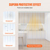 VEVOR Strip Curtain, 75' Length, 8" Width, 0.08" Thickness, Clear Ribbed Plastic Door Strips, PVC Curtain Strip Door Bulk Roll for Warehouses, Factories, Supermarkets, Shopping Malls, Halls, Garages