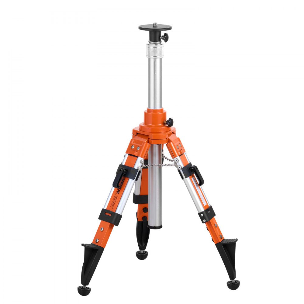 VEVOR Laser Level Tripod Stand, 5/8"-11 Thread Mount, 27.16-67.71 inch Height Adjustment Heavy Duty Survey Tripod, with Level Bubble & Diffusion Limiter , Liftable Non-Skid Feet for Construction