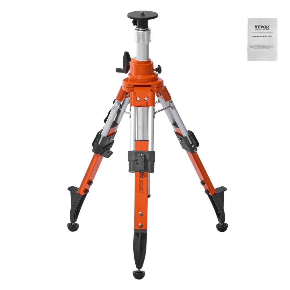 VEVOR Laser Level Tripod Stand, 5/8"-11 Thread Mount, 27.16-67.71 inch Height Adjustment Heavy Duty Survey Tripod, with Level Bubble & Diffusion Limiter , Liftable Non-Skid Feet for Construction