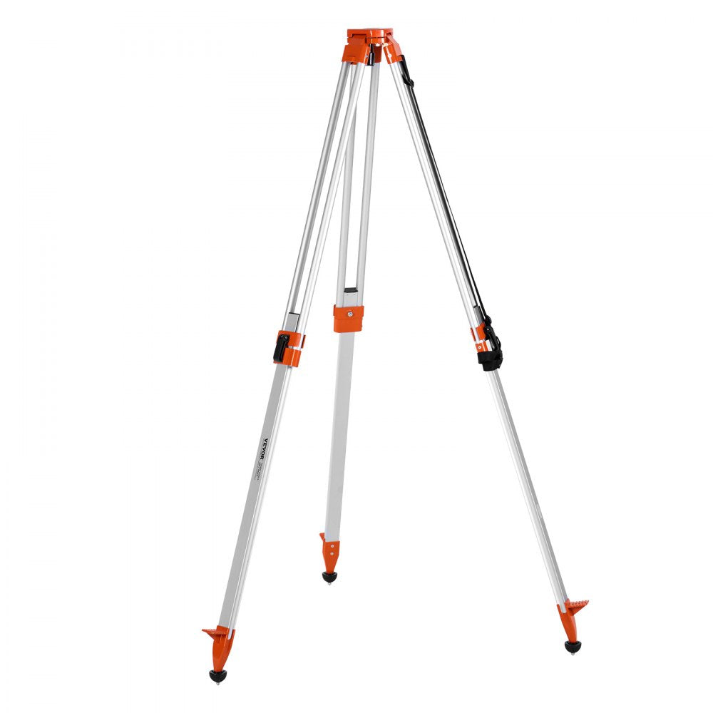 VEVOR Laser Level Tripod Stand, 5/8"-11 Thread Mount, 16.53-65.55 inch Height Adjustment Heavy Duty Survey Tripod for Construction Laser Level Scanner, Retractable Legs Non-Skid Feet Professional