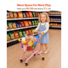 VEVOR Shopping Cart for Kids, Sturdy Steel Frame, Grocery Store Pretend Play Toy with Wheels, Dense Mesh Basket, Toy Shopping Cart Trolley, Foldable Design, Flip-Open Back, for Kids & Toddlers Ages 3+