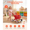 VEVOR Scan & Sort Kids Shopping Cart, for Kids 2+, Toy Shopping Cart with Pretend Food, Lights & Sound, Pretend Play Grocery Store Toy Trolley, Adjustable Height Baby Push Walker, for Toddlers Ages 2+