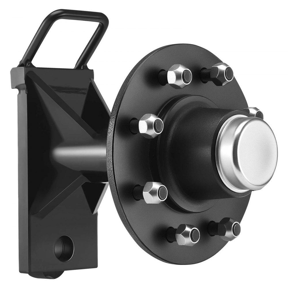 VEVOR Shipping Container Wheels 8-Lug Wheels Kit, Heavy Duty Shipping Container Axle with Ratchet Tie Down-Moves 20 ft - 40 ft, Secure Transport for Dock, Warehouse, Construction Site, Black