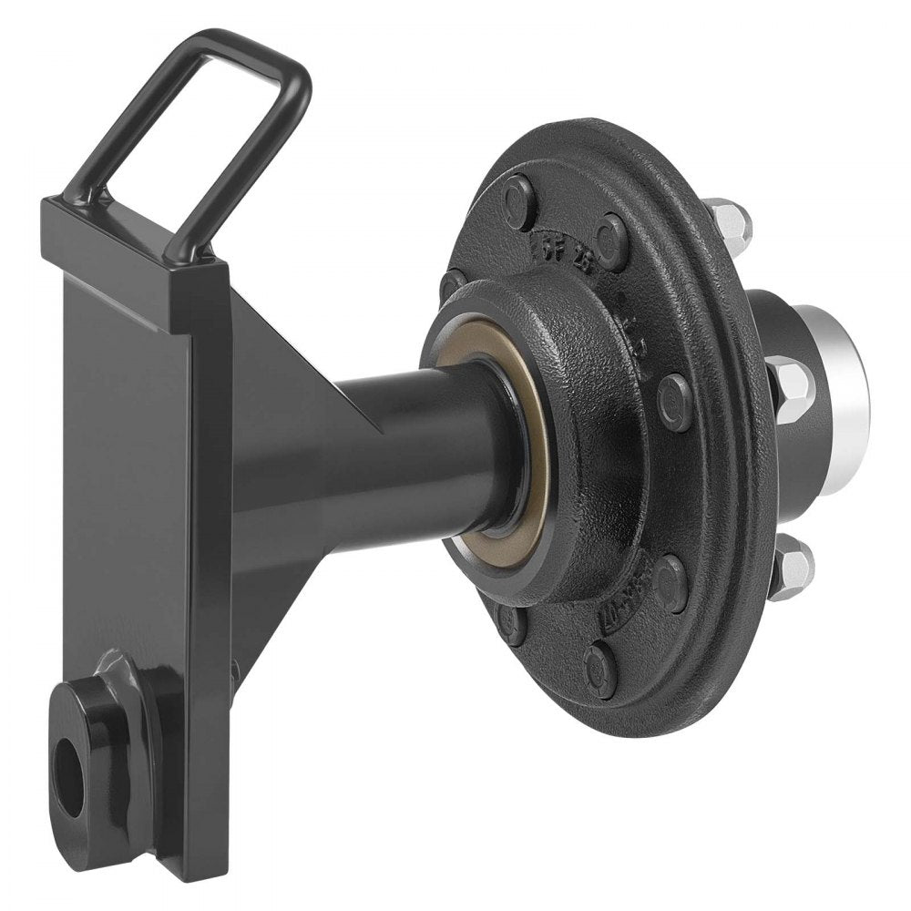 VEVOR Shipping Container Wheels 8-Lug Wheels Kit, Heavy Duty Shipping Container Axle with Ratchet Tie Down-Moves 20 ft - 40 ft, Secure Transport for Dock, Warehouse, Construction Site, Black