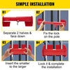 VEVOR Cargo Container Lock 9.84\"-17.32\" Locking Distance Semi Truck Door Locks with 2 Keys Shipping Container Accessories Red Powder-Coated with Spring Lock for Fixed Container(Large Size)