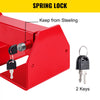VEVOR Cargo Container Lock 9.84\"-17.32\" Locking Distance Semi Truck Door Locks with 2 Keys Shipping Container Accessories Red Powder-Coated with Spring Lock for Fixed Container(Large Size)