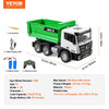 VEVOR RC Dump Truck Toy, 9-Channel 1:18 Scale, Remote Control Dump Truck RC Construction Vehicle Truck Toy with Light & 2 Rechargeable Batteries Birthday Gift for Toddlers Kids Boys and Girls Age 8+