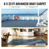 VEVOR Gray Marine Carpet 6 ft x 23 ft Boat Carpet Rugs Indoor Outdoor Rugs for Patio Deck Anti-Slide TPR Water-Proof Back Cut Outdoor Marine Carpeting Easy Clean Outdoor Carpet Roll