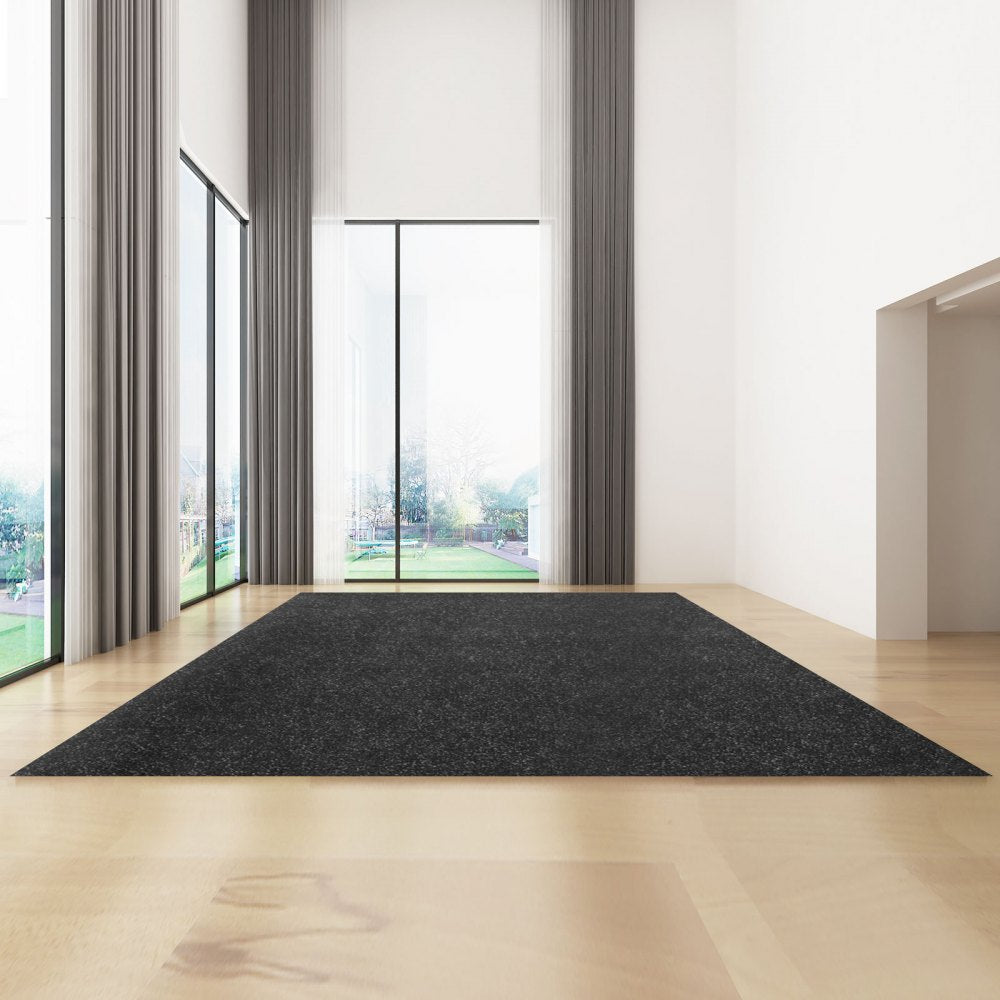 VEVOR Marine Carpet, 6 x 30 ft Boat Carpeting, Charcoal Black Marine Grade Boat Carpet, Indoor/Outdoor Marine Carpeting with Water-proof TPR Backing, Water-proof Carpet Roll for Home, Patio, Porch, De