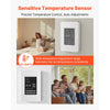 VEVOR 7-Day Programmable Thermostat, Home Thermostats for Radiant Underfloor Heating Cable,Heat Pump with GFCI & Sensitive Sensor,TFT Color Display Touchscreen,Efficient,Gray-White (Without Wifi)