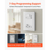 VEVOR 7-Day Programmable Thermostat, Home Thermostats for Radiant Underfloor Heating Cable, Heat Pump, with GFCI & Sensitive Sensor, LCD Touchscreen, Energy-Efficient, Gray-White  (Without Wifi)