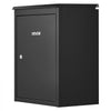 VEVOR Package Delivery Box for Outside 20.67 in Wall Mount Parcel Drop Box, for Porch, Curbside & House Storage, Lockable Anti-Theft Waterproof Weatherproof, Large Metal Mailbox for Outdoor, Black