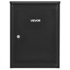 VEVOR Package Delivery Box for Outside 20.67 in Wall Mount Parcel Drop Box, for Porch, Curbside & House Storage, Lockable Anti-Theft Waterproof Weatherproof, Large Metal Mailbox for Outdoor, Black