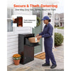 VEVOR Package Delivery Box for Outside 32.48 in Wall Mount Parcel Drop Box, for Porch, Curbside & House Storage, Lockable Anti-Theft Waterproof Weatherproof, Large Metal Mailbox for Outdoor, Black