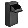 VEVOR Package Delivery Box for Outside 32.48 in Wall Mount Parcel Drop Box, for Porch, Curbside & House Storage, Lockable Anti-Theft Waterproof Weatherproof, Large Metal Mailbox for Outdoor, Black