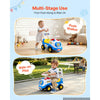 VEVOR Ride On Push Car for Toddlers Ages 19+ Months Sit-to-Stand Ride Toy, Kids Ride On Car for Boys & Girls, Music Steering Wheel, Horn, Under-Seat Storage, Detachable Back, Indoor & Outdoor Play