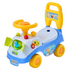 VEVOR Ride On Push Car for Toddlers Ages 19+ Months Sit-to-Stand Ride Toy, Kids Ride On Car for Boys Girls, Music Steering Wheel, Horn, Under-Seat Storage, Detachable Back, Indoor Outdoor Play, Blue