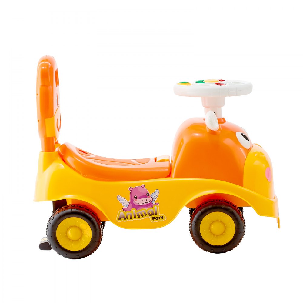 VEVOR Ride On Toddler Push Car, Push Car for Toddler 19 to 36 Months, Kids Ride On Toy with Horn & Music, 48.5 lbs Load Capacity, Under-seat Storage, Foot-to-Floor Walker for Toddlers Boys Girls