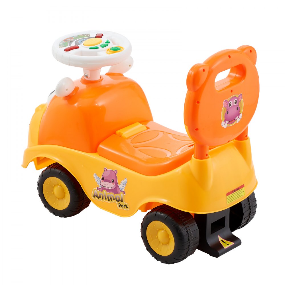 VEVOR Ride On Toddler Push Car, Push Car for Toddler 19 to 36 Months, Kids Ride On Toy with Horn & Music, 48.5 lbs Load Capacity, Under-seat Storage, Foot-to-Floor Walker for Toddlers Boys Girls