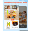 VEVOR Ride On Push Car for Toddlers Ages 19+ Months Sit-to-Stand Ride Toy, Kids Ride On Car for Boys Girls, Music Steering Wheel, Horn, Under-Seat Storage, Detachable Back,Indoor Outdoor Play,Yellow