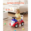 VEVOR Ride On Toddler Push Car, Push Car for Toddler 19 to 36 Months, Kids Ride On Toy with Music & Under-seat Storage, 55 lbs Load Capacity, Foot-to-Floor Walker for Toddlers Boys Girls, Red