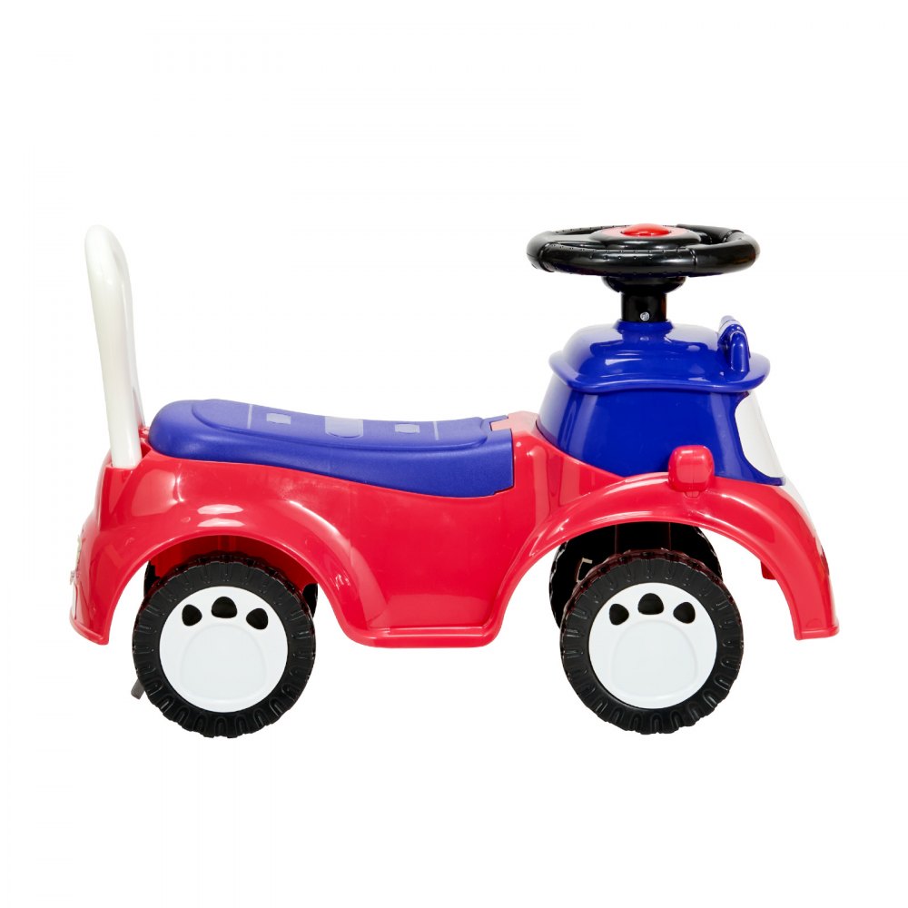 VEVOR Ride On Toddler Push Car, Push Car for Toddler 19 to 36 Months, Kids Ride On Toy with Music & Under-seat Storage, 55 lbs Load Capacity, Foot-to-Floor Walker for Toddlers Boys Girls, Red