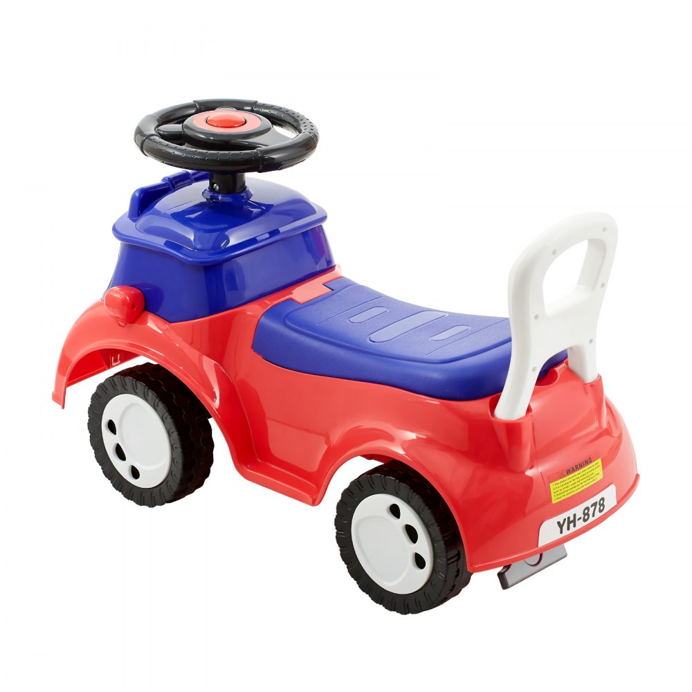 VEVOR Ride On Toddler Push Car, Push Car for Toddler 19 to 36 Months, Kids Ride On Toy with Music & Under-seat Storage, 55 lbs Load Capacity, Foot-to-Floor Walker for Toddlers Boys Girls, Red
